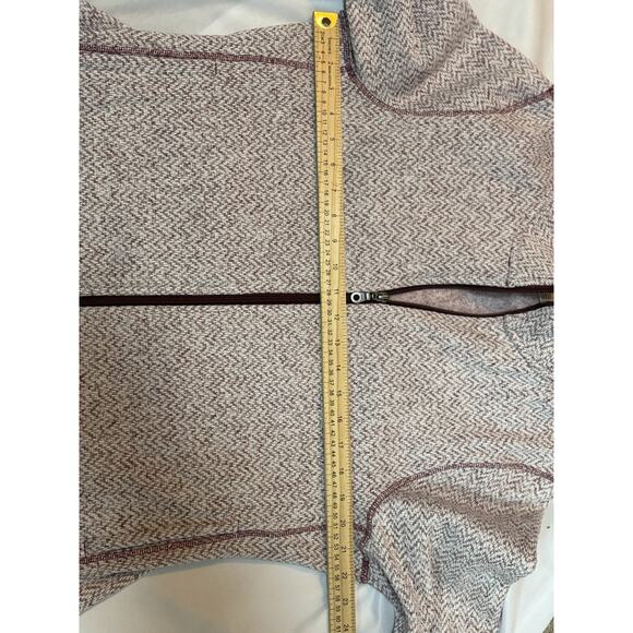 Old Ranch Women’s Full Zip Fleece Jacket Medium Burgundy Marled Knit Outdoor - Picture 4 of 6